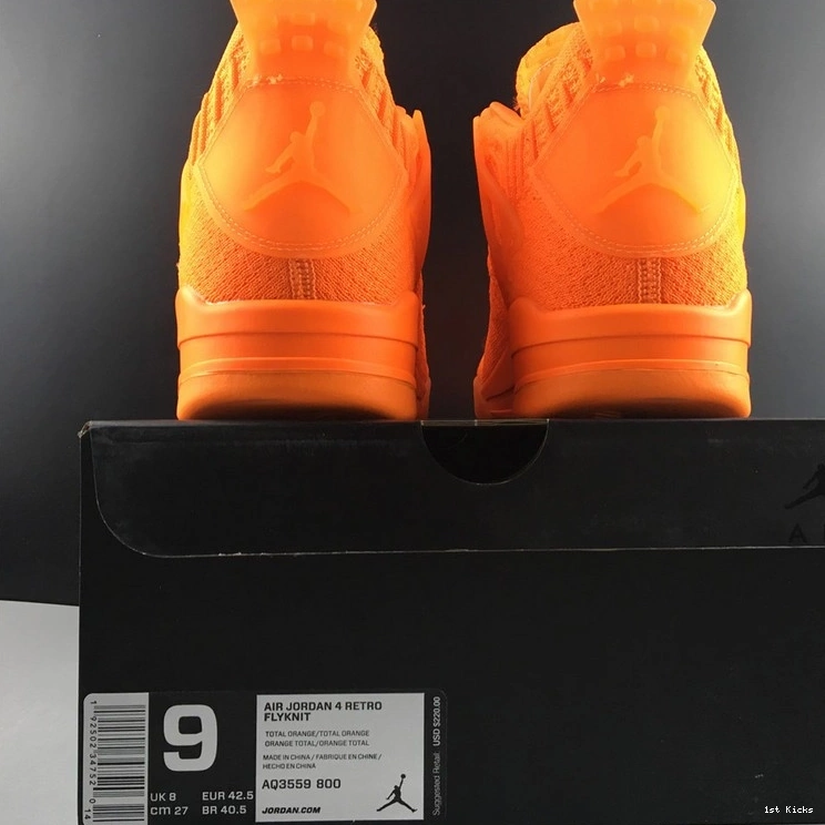 4 Flyknit AQ3559-800 Retro Jordan Orange 1015